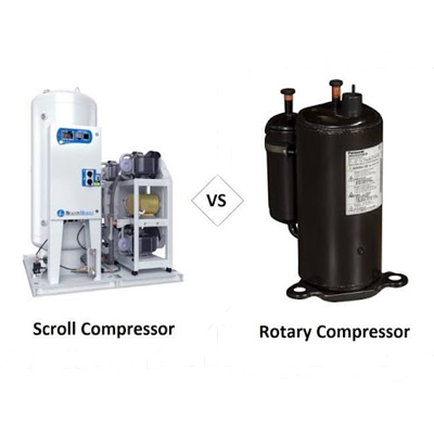 Scroll vs compresor rotativ în HVAC