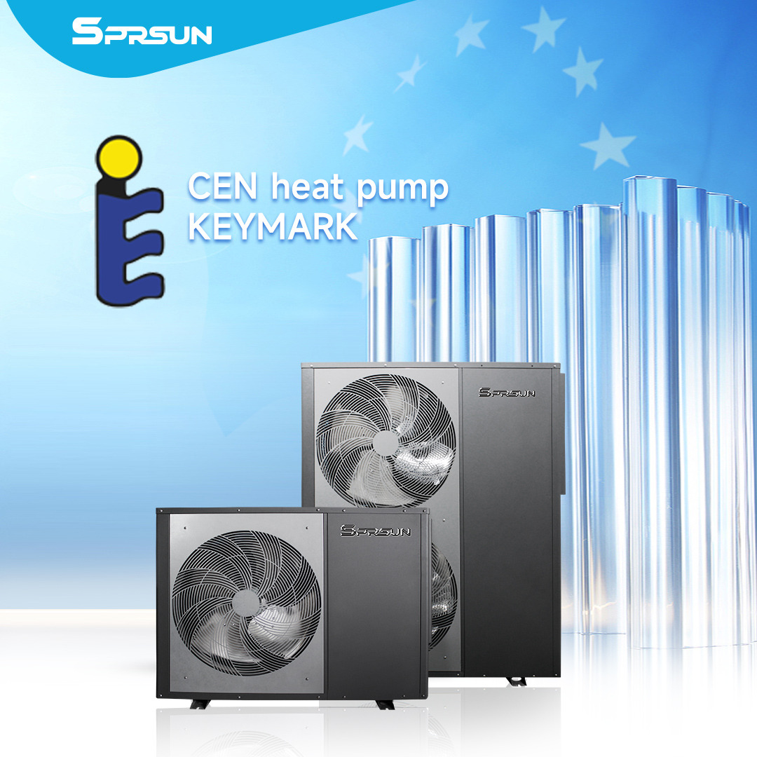 SPRSUN Pompe de căldură cu sursă de aer cu invertor CC R32 EVI Obținute certificare KEYMARK